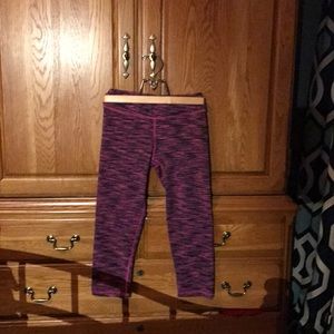 Pink and navy leggings
